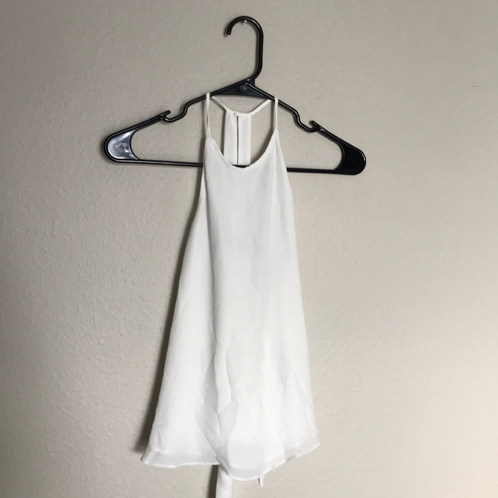 Zara White Chiffon Top